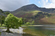 The mountain of High Stile above the lake shores of Buttermere in the Lake District