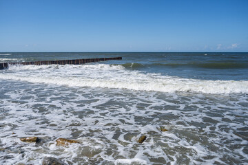 Wall Mural - Kolobrzeg stony beach