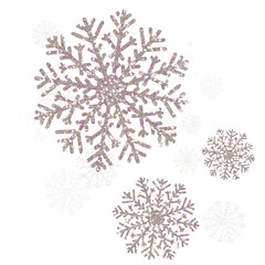 Wall Mural - White glitter snowflake . Snowflake icon. Design for decorating,background, wallpaper, illustration