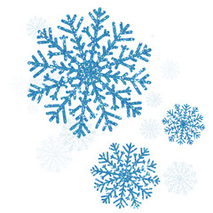 Wall Mural - blue glitter snowflake . snowflake icon. design for decorating,background, wallpaper, illustration