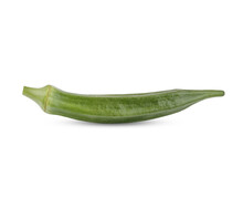 Fresh Okra Isolated On Transparent Background (.PNG)