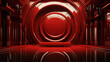 red abstract product platform background. 