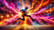 
ChatGPT
Cosmic Rockstar Energy

Dynamic image of a guitarist jumping with a cosmic nebula in the background, radiating vibrant colors and energy. Generative AI