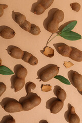 Wall Mural - Tamarind, concept of tasty food, fresh tamarind fruit