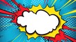 comics pop art speech bubble template for creating a splash banner