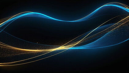 Fototapete - Abstract Illustration of Futuristic Data Transfer
