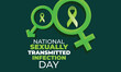 National sexually transmitted infection awareness day. background, banner, card, poster, template. Vector illustration.