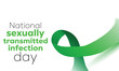 National sexually transmitted infection awareness day. background, banner, card, poster, template. Vector illustration.
