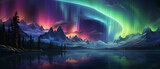 Fototapeta Do pokoju - Colorful Aurora Borealis Northern Lights