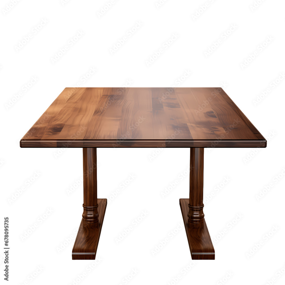 Table Invisible Background Refrence Wooden table on transparent background, white background, isolated ...