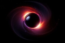 Abstract Black Hole With Dark Space Galaxy Background