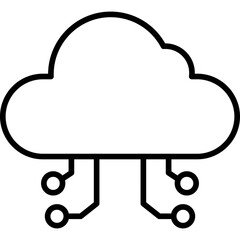 Canvas Print - Cloud Computing Icon