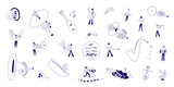 Fototapeta Młodzieżowe - jazz music party musicians band doodles vector sketh illustration
