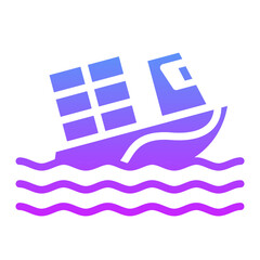 Poster - Boat Sink Icon