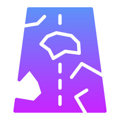 Wall Mural - Road Crack Icon