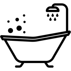 Wall Mural - Bathtub Icon