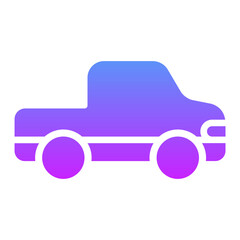 Canvas Print - Pickup Truck Icon