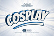 Comic Text Effect Cosplay Style. Editable Text Effect.
