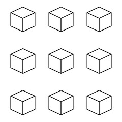 Wall Mural - Units represent ones. Learning about base ten blocks. Flats longs squares in mathematics. Scientific resources for teachers and students. Vector illustration.