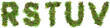 weed and buds font letters 3d render r s t u v
