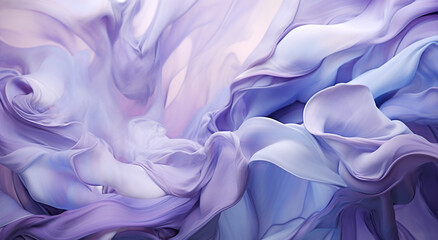 Abstract background of blue and white wavy silk or satin. 
blue and purple silk drapery. Closeup of rippled white silk fabric. Whole background.  beautiful color patterns, silk fabric texture
