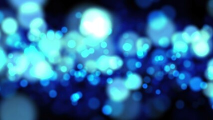 Wall Mural - Blue bokeh particles. Computer generated 3d render