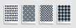 © ExpressVectors - Set of abstract geometric covers, templates, placards, brochures, banners, backgrounds and etc. Creative textured modern posters, cards, catalogs. Beautiful dark blue graphic prints on white