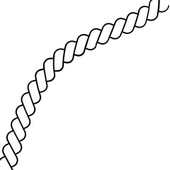 Sticker - Rope Knots Borders Black Thin Line