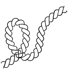 Sticker - Rope Knots Borders Black Thin Line