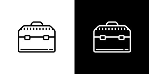 Toolbox icon. Black icon. Black logo. Business icon. Set of black icons.