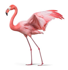 Wall Mural - flamingo with spread open wings