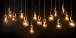 © Oksana_Latysheva - Hanging light bulbs Christmas decoration background