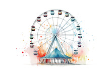 Ferris Wheel On A Transparent Background