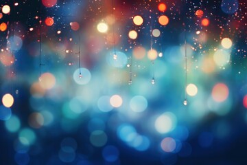 Wall Mural - Multicolored glittery lights bokeh. Abstract Christmas background