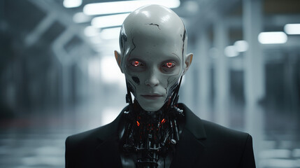 Poster - Portrait of alien cyborg