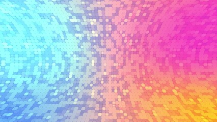 Wall Mural - Pink and blue square dots turn and blink like a kaleidoscope on a 4K background.