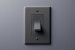 A grey background with a black light switch