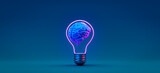 Creative light bulb concepts backgrounds, 3d rendering