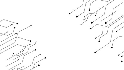 Abstract background electronic printed circuit board, with dot and connection line.