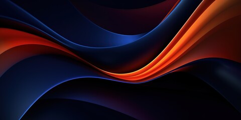 Wall Mural - mystic aurora enigmatic blend of deep blue and fiery tones, generative ai
