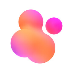 Wall Mural - 3d pink liquid blobs.