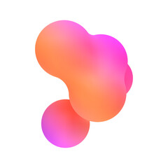 Wall Mural - 3d pink liquid blobs.