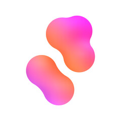 Wall Mural - 3d pink liquid blobs.