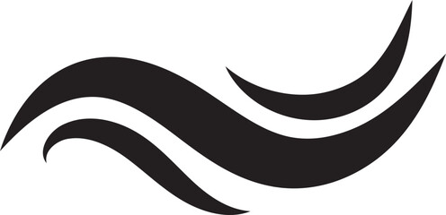 Waves vector design. Water wave icon. Wavy lines isolated.