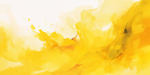 Yellow White Abstract Watercolor Background