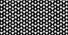 Casino Black White Background - Seamless Pattern