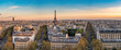 Paris France, high angle view panorama city skyline and Eiffel Tower