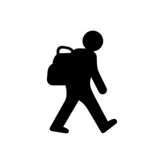 Sticker - Evacuation Icon - Simple Vector Illustration