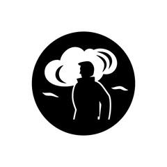 Sticker - Extreme Wind Chill Icon - Simple Vector Illustration