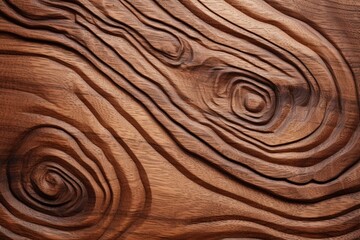 Wall Mural - An up-close view of a beautiful wood panel with a seamless texture, highlighting the intricate patterns and variations in the wood grain.